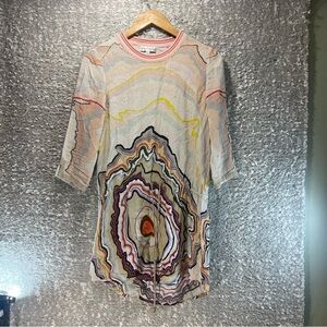 Anthropologie Conditions Apply Shift Dress Small Viscose Artsy Peasant Resort